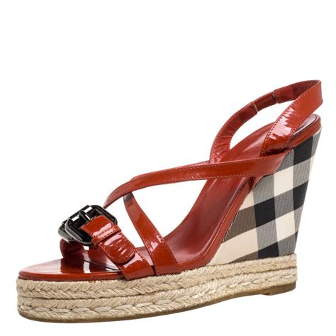 burberry wedge sandals size 38.